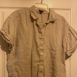 J crew Baird mcnutt Irish Linen Shirt flax color